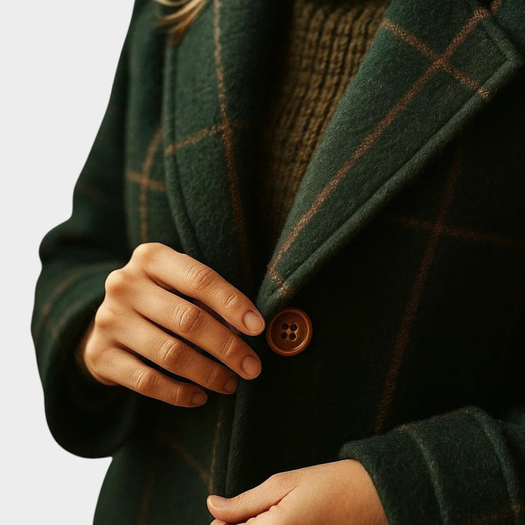 Kelina – manteau tissé à carreaux