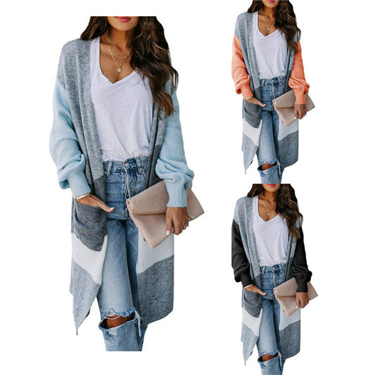 Cardigan Rayé Tricot Femme