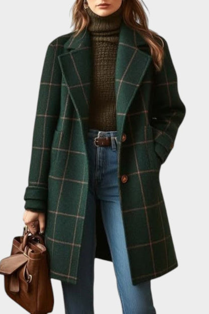 Kelina – manteau tissé à carreaux