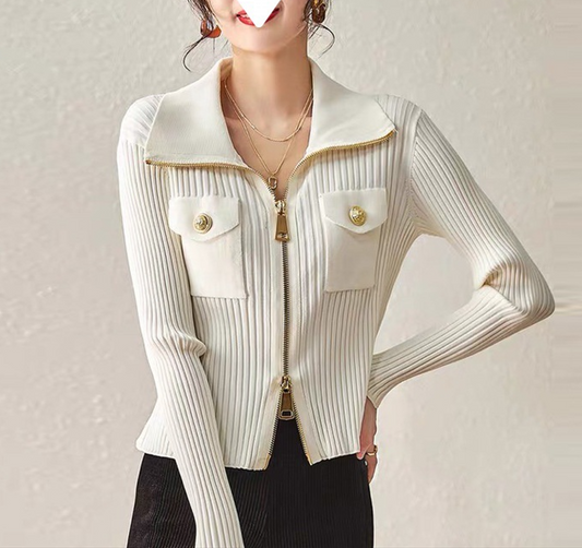 Veste Tricotée Élégance
